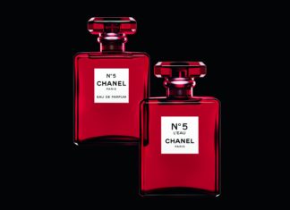 عطري N°5 L’EAU Eau de Toilette وN°5 Eau de Parfum في اصدار محدود بقارورة حمراء من باكارا