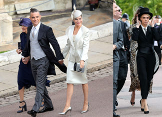 مشاهير يتألقن بتصاميم من جورجيو ارماني خلال زفاف الاميرة يوجيني