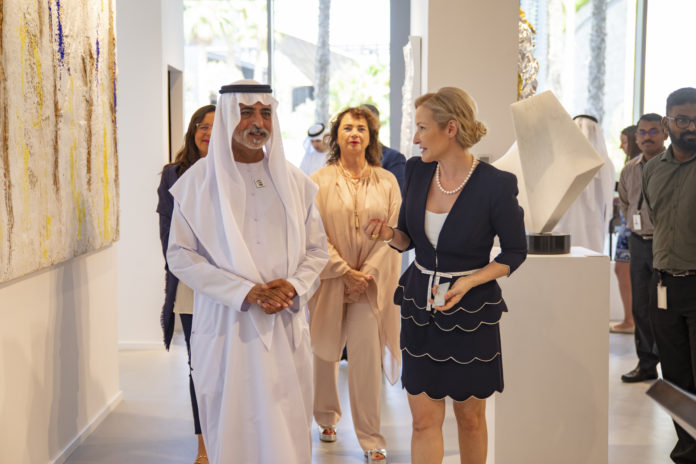 Sheikh Nahayan Mabarak Al Nahayan visits Oblong Contemporary Gallery