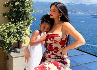 شاهدوا إطلالة كايلي جينر في حفل زفاف شقيقتها كورتني كارداشيان