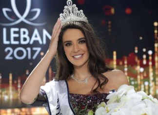 ملكة جمال لبنان بيرلا الحلو بإطلالة زفاف ساحرة من تصميم نيكولا جبران