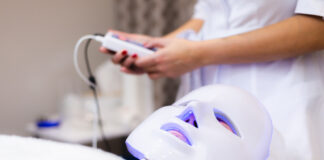 قناع الوجه الضوئي LED