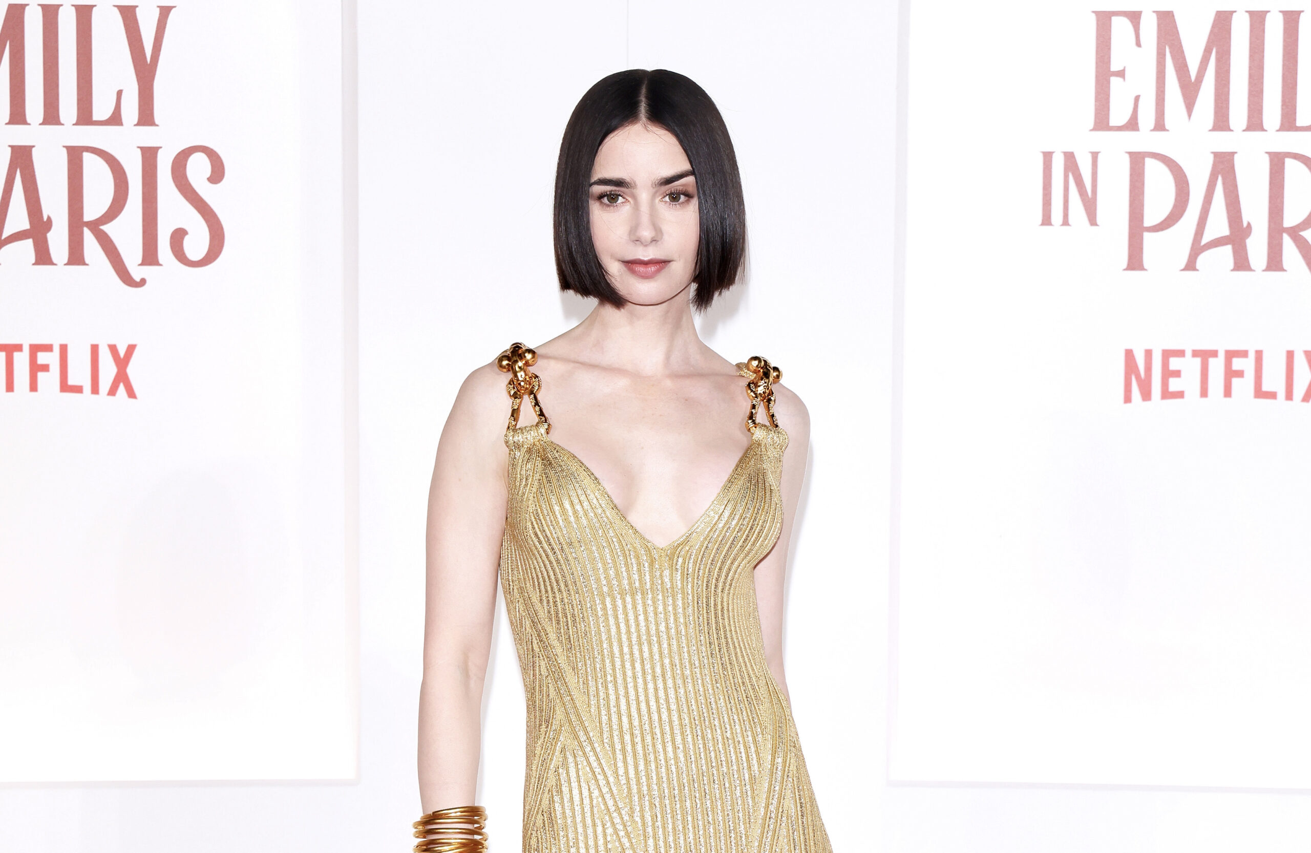 Lily Collins in Schiaparelli Ready-To-Wear 2